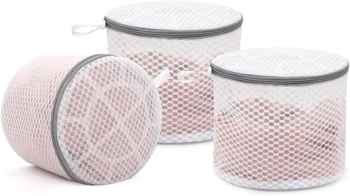 3Pcs Durable Honeycomb Mesh Laundry Bags for Delicates, Lingerie Wash Bag 7 x 7 x 6 Inches