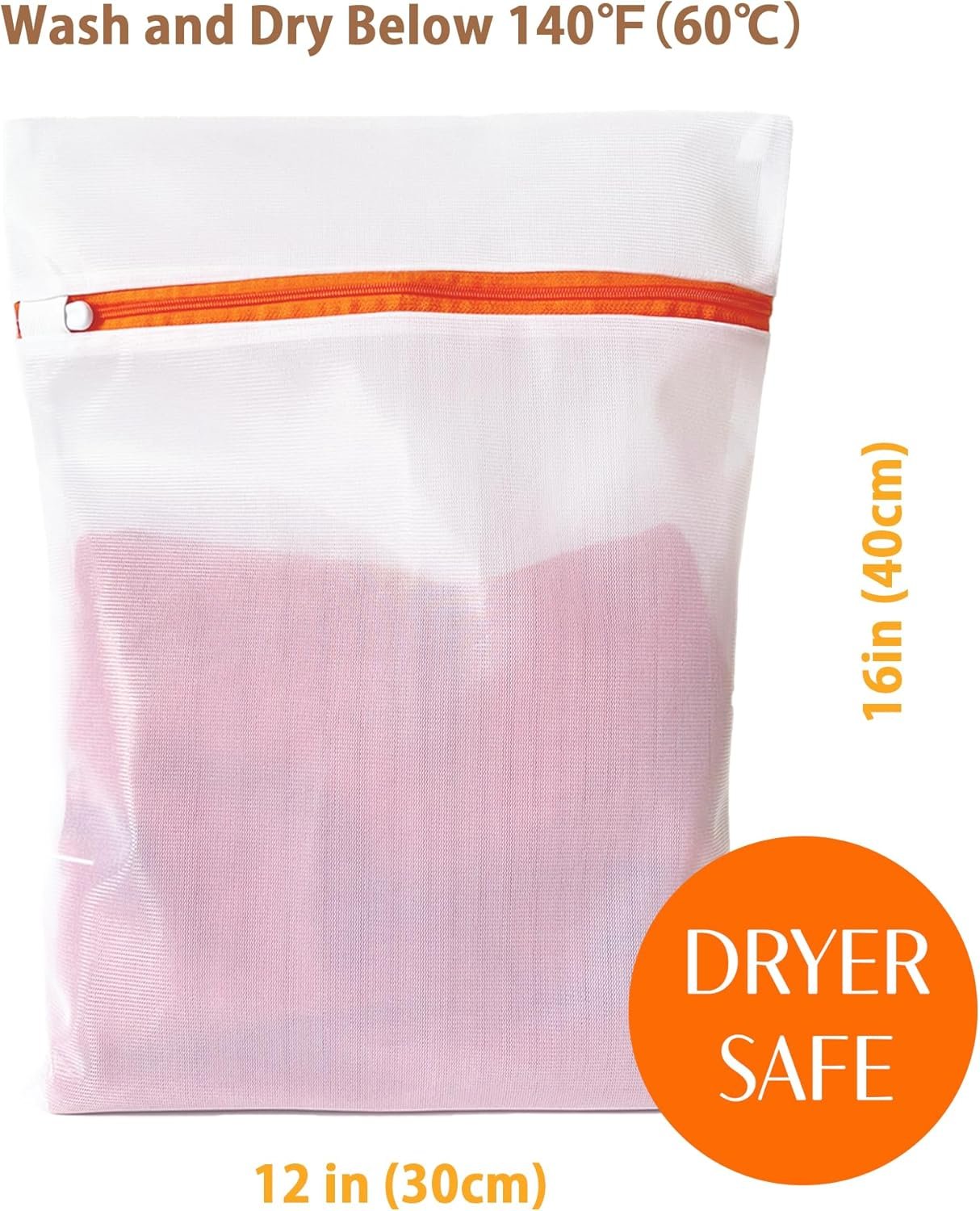 4 Pack Mesh Laundry Bags for Delicates 12inx16in (30cmx40cm), Dryer Safe, Breathable Fine Net, Sturdy Anti-Rust Zipper, Mesh Laundry Bags for Lingerie, Bra, Underwear, Sneakers, Socks, - Image 2