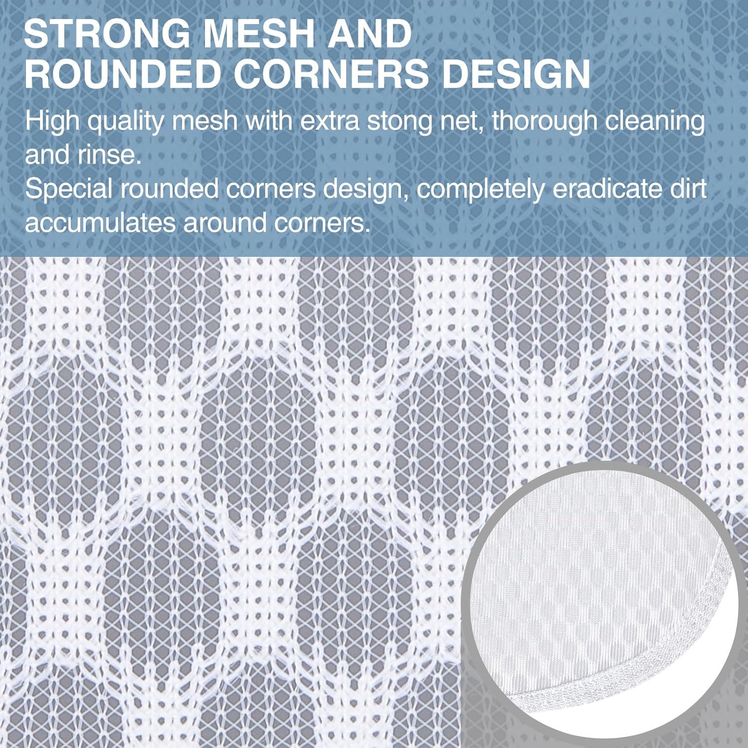 3 pcs Durable Honeycomb Mesh Laundry Bags for Delicates 12" x 15" (3 Medium) - Image 2